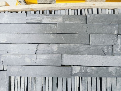 Плитка чёрная из натурального камня фасадная 30 см * 5 см, толщина 7 мм -30 мм купить в Геленджике