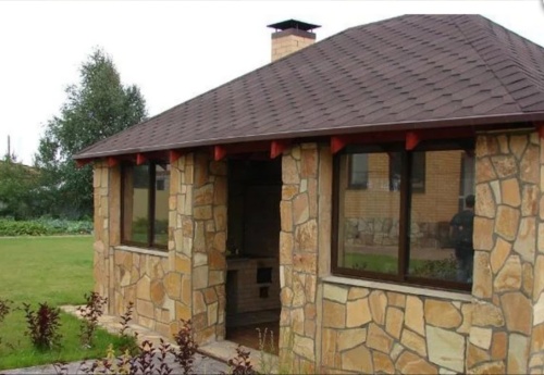 Плитняк златолит жёлтый для фасада 1,5-3 см купить в Геленджике